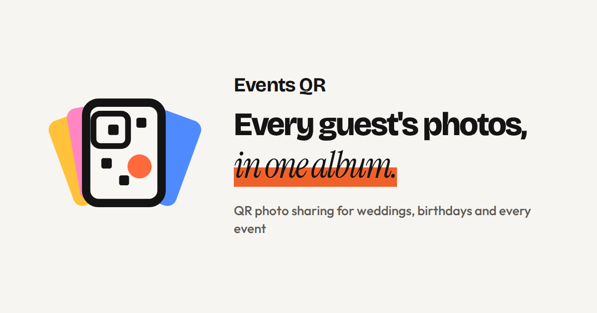 QR Code Photo Sharing for Events | Events QR